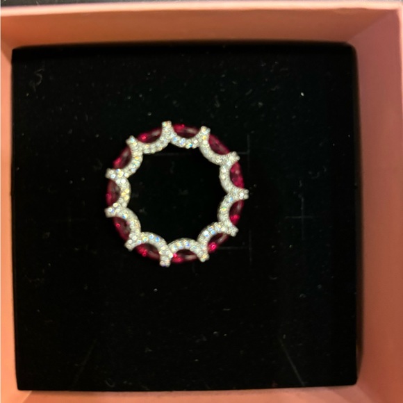 Size 7 raspberry , topaz and CZ ring - Picture 4 of 4